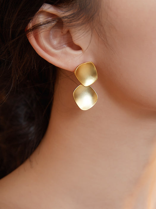 Minimalist style irregular matte stud earrings