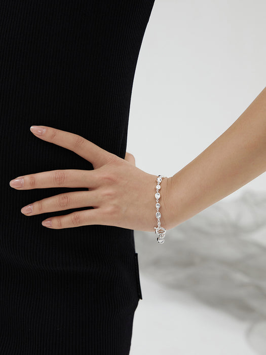 Bracelet en argent sterling naturel