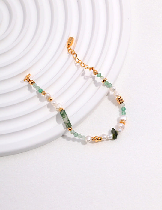 Pearl quartzite jade bracelet