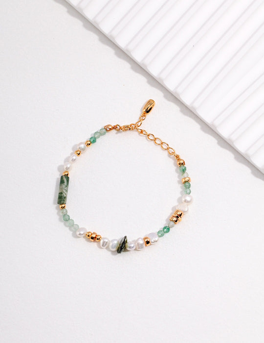 Pearl quartzite jade bracelet