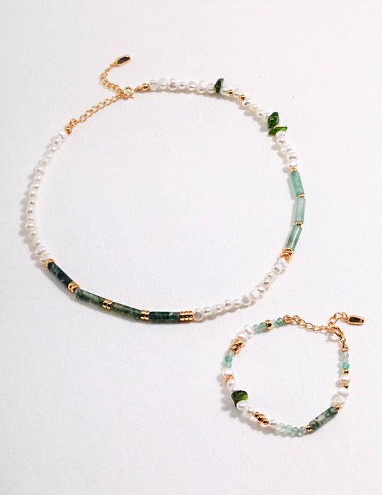 Pearl quartzite jade bracelet