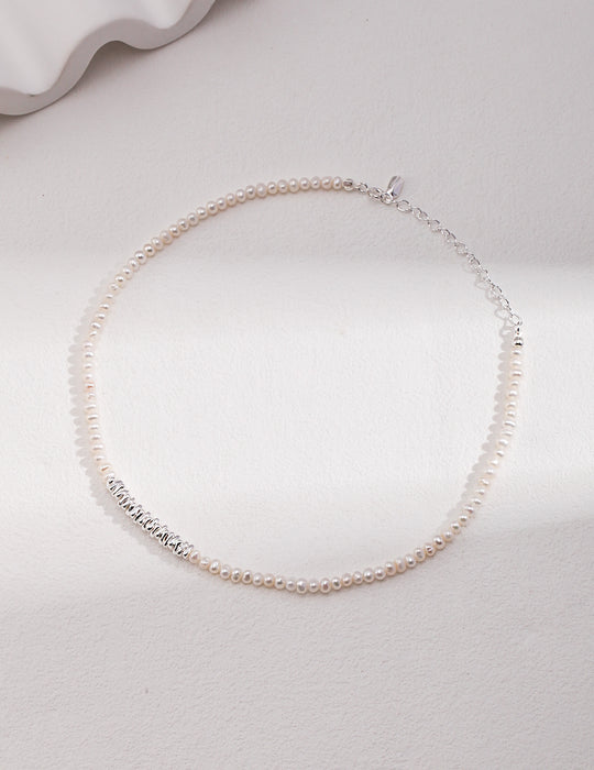 Whispers of Silver and Pearl: Romantic Remnants Necklace