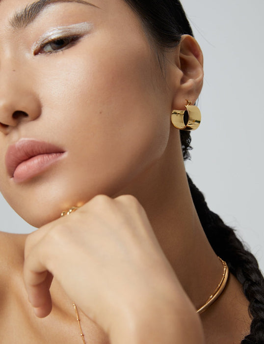 Minimalistic exquisite small hook earrings