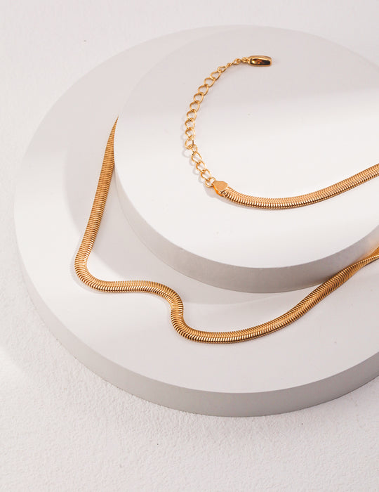 18K Gold-Plated Silver Chunky Snake Chain