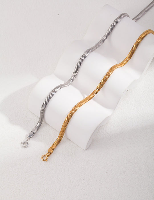 18K Gold-Plated Silver Chunky Snake Chain