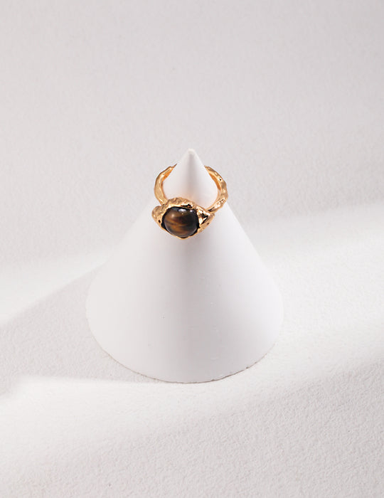 Sterling silver tiger's eye ring