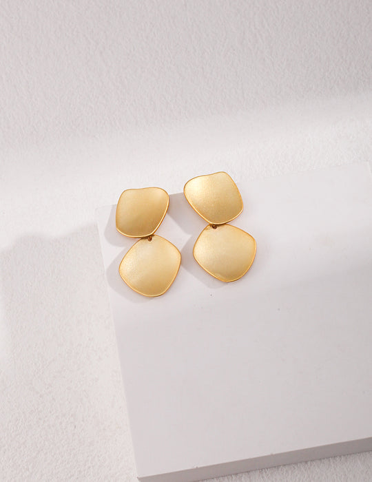 Minimalist style irregular matte stud earrings