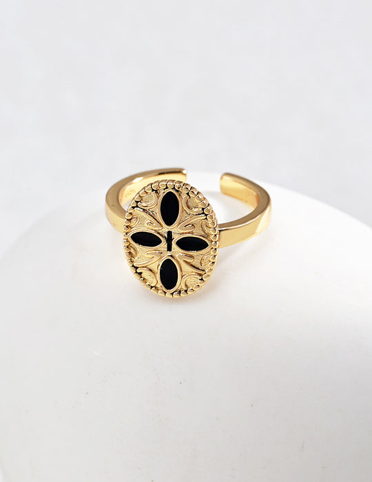 Palace Style Charming Vintage Gold Silver Ring