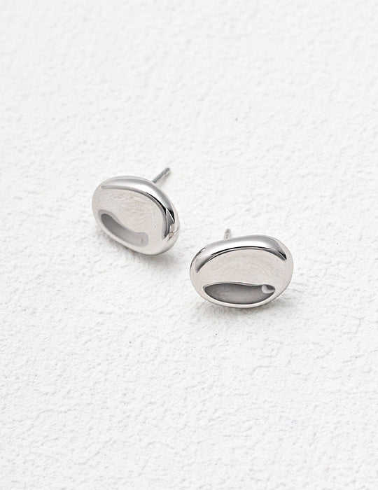 Classic Molten Mini Silver Earrings