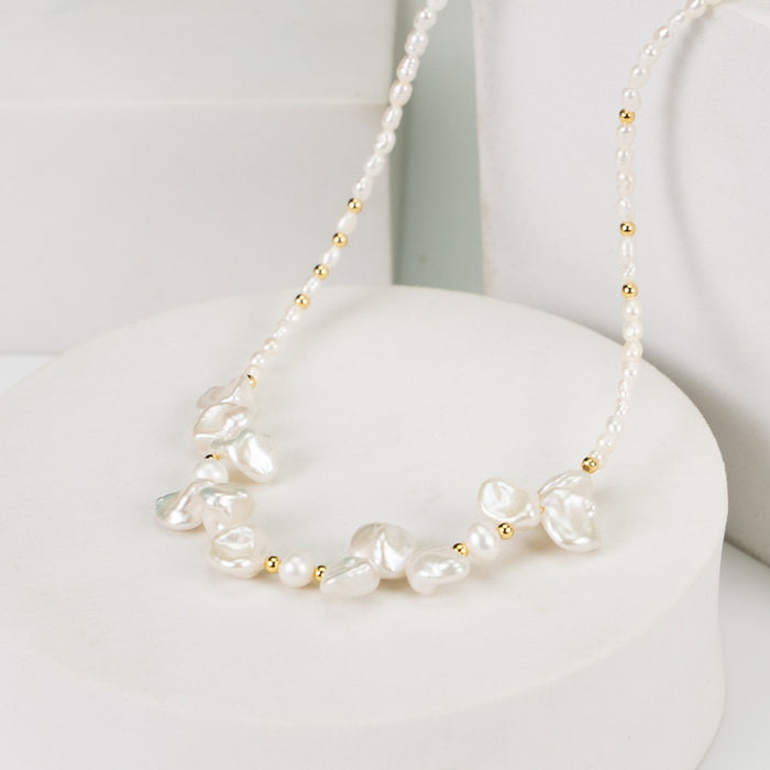 Morning Dew Dream Natural Baroque Pearl Necklace