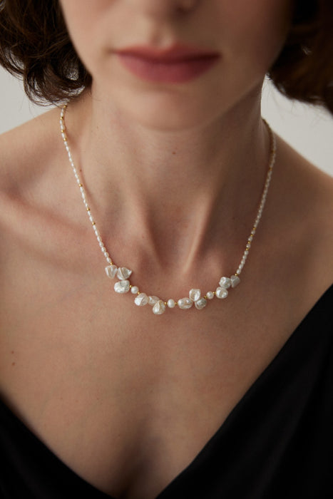 Morning Dew Dream Natural Baroque Pearl Necklace